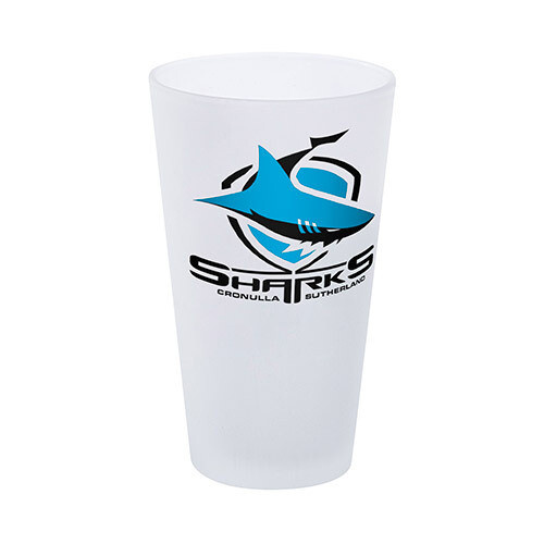 Cronulla Sharks NRL Frosted Glass