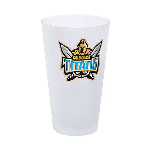 Gold Coast Titans NRL Frosted Glass