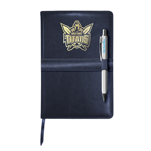 Gold Coast Titans NRL Notebook and Pen Gift Pack
