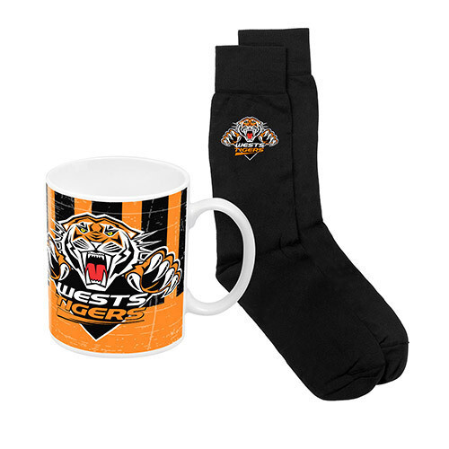 Wests Tigers Heritage Mug And Sock Pack