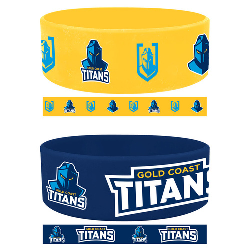 Gold Coast Titans Set of 2 Wrist Bands