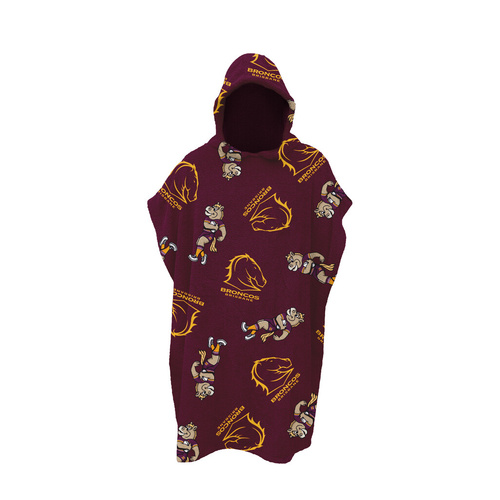 Brisbane Broncos Youth Hooded Beach Towel