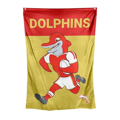 Dolphins Mascot Wall Flag