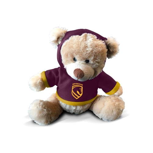 Brisbane Broncos Plush Teddy With Hoodie