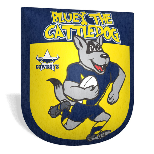 North Queensland Cowboys Retro Mascot Shaped Cushion