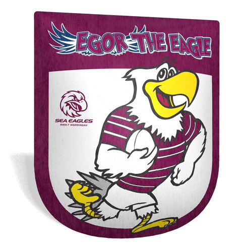 Manly Warringah Sea Eagles Retro Mascot Shaped Cushion