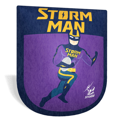 Melbourne Storm Retro Mascot Shaped Cushion