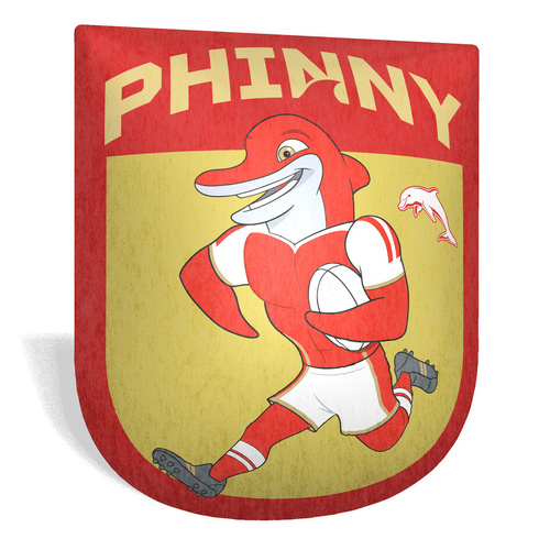Dolphins Retro Mascot Shaped Cushion