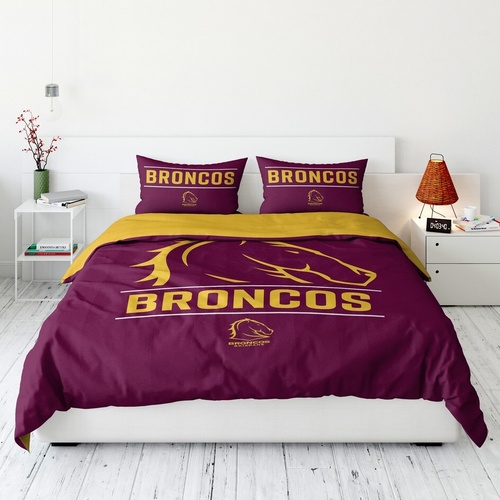 Brisbane Broncos King Quilt Cover Set