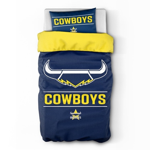 North Queensland Cowboys Official NRL Single Quilt Cover Set