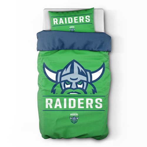 Canberra Raiders Official NRL Single Quilt Cover Set