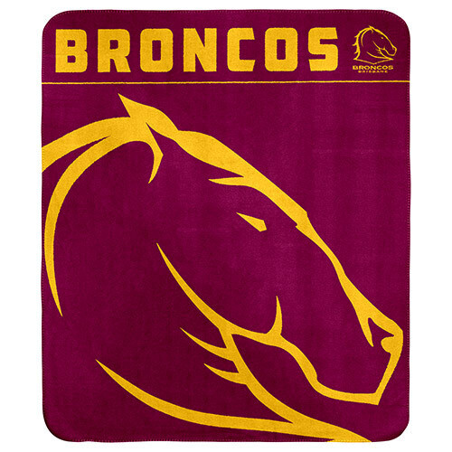 Brisbane Broncos NRL Polar Fleece Blanket