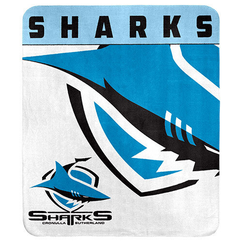 Cronulla-Sutherland Sharks NRL Polar Fleece Blanket