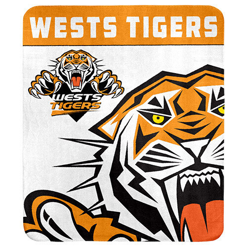 Wests Tigers NRL Polar Fleece Blanket
