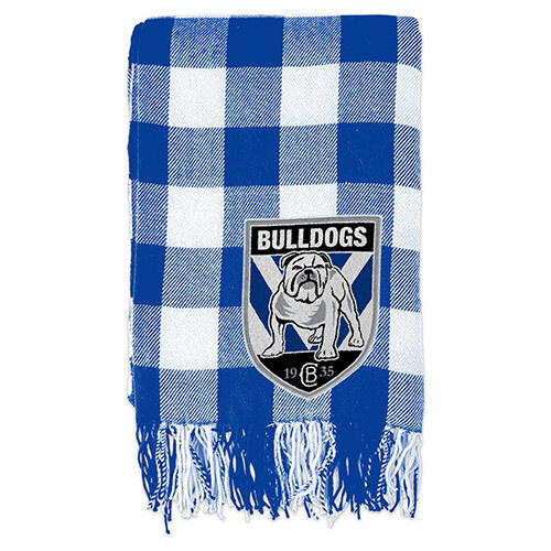Canterbury Bulldogs Throw Blanket : Tartan Polar Fleece