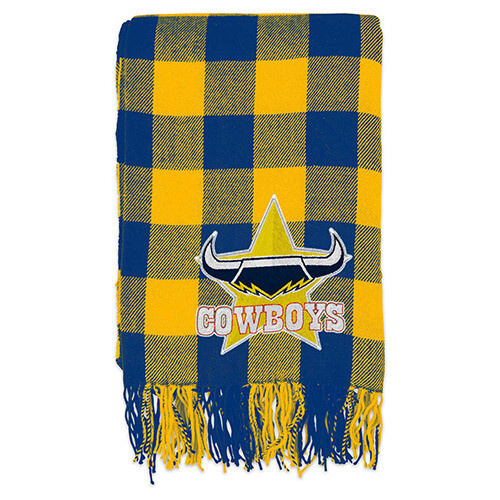 North Queensland Cowboys Throw Blanket : Tartan Polar Fleece