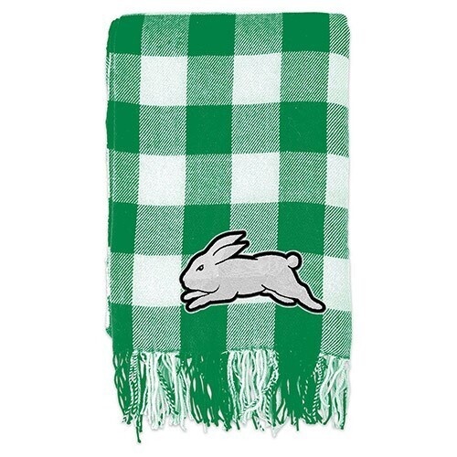 South Sydney Rabbitohs Throw Blanket : Tartan Polar Fleece