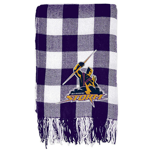 Melbourne Storm Throw Blanket : Tartan Polar Fleece