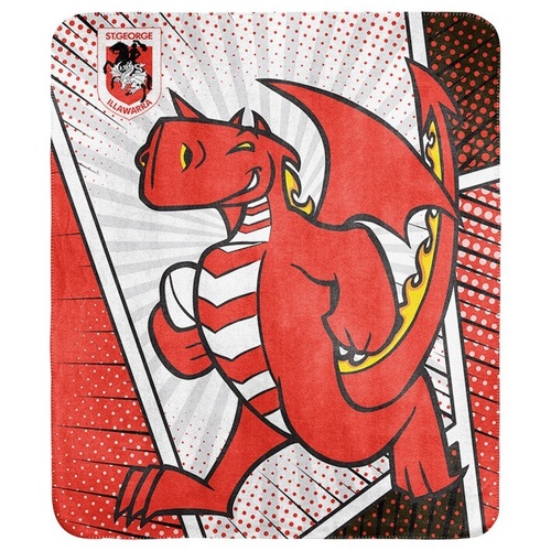St George Illawarra Dragons Mascot Fleece Blanket