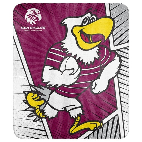 Manly Warringah Sea Eagles Mascot Fleece Blanket