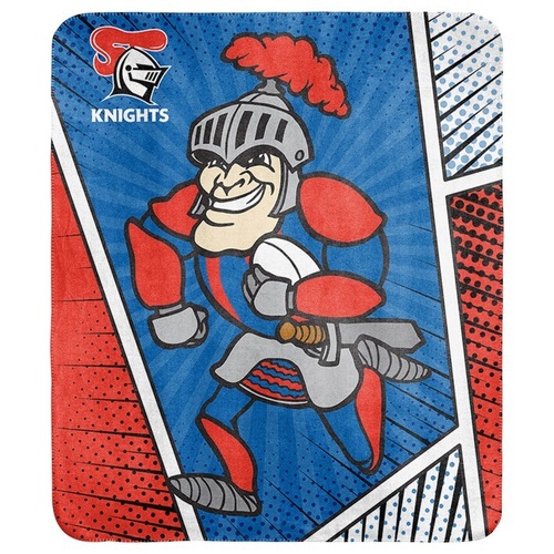 Newcastle Knights Mascot Fleece Blanket
