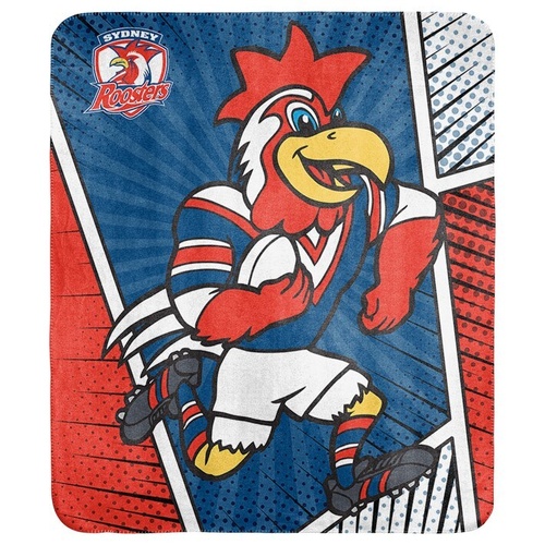 Sydney Roosters Mascot Fleece Blanket