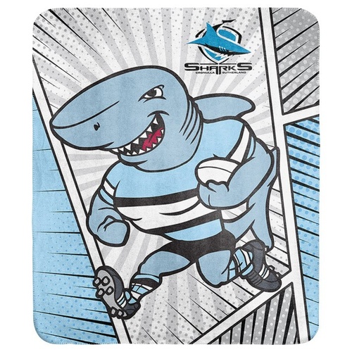 Cronulla-Sutherland Sharks Mascot Fleece Blanket