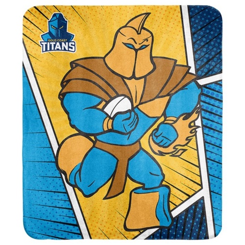 Gold Coast Titans Mascot Fleece Blanket