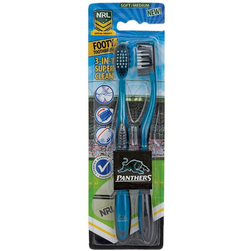 Penrith Panthers NRL Adults Toothbrush - 2 Pack