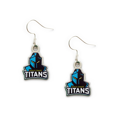 Gold Coast Titans Colour Logo Earrings