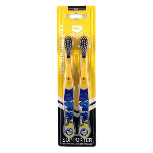 Parramatta Eels NRL Mascot Kids Toothbrush - 2 Pack