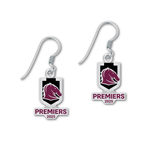 Brisbane Broncos 2025 Premiers Logo Earrings