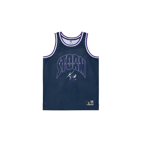 Melbourne Storm NRL Mens Basketball Singlet