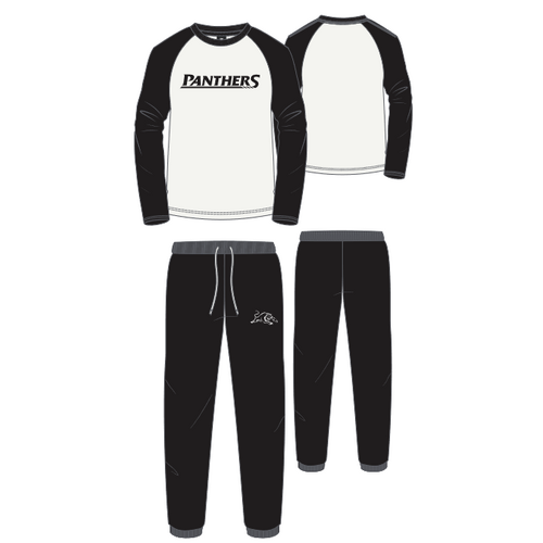 Penrith Panthers Adults Raglan Sleeve Cuffed Pj Set