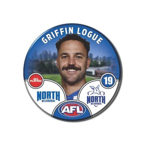 North Melbourne Kangaroos 2025 Player Pin Badge - LOGUE