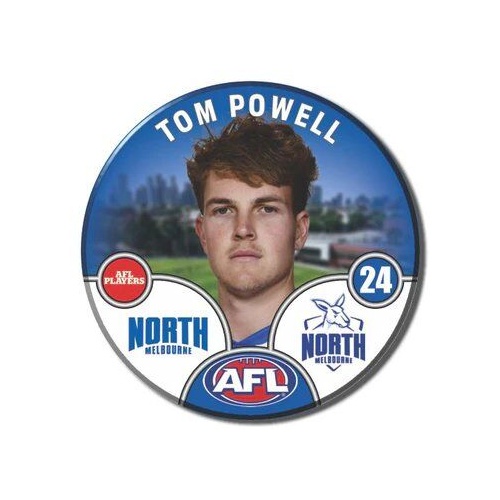 North Melbourne Kangaroos 2025 Player Pin Badge - POWELL