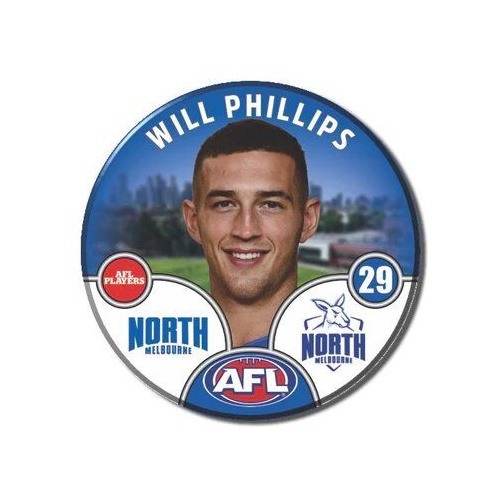 North Melbourne Kangaroos 2025 Player Pin Badge - PHILLIPS