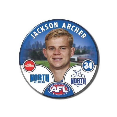 North Melbourne Kangaroos 2025 Player Pin Badge - ARCHER