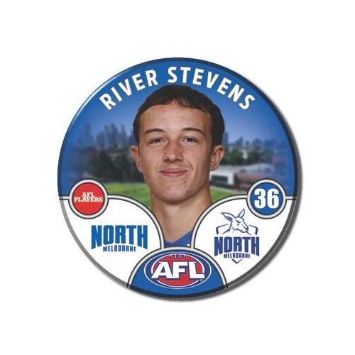 North Melbourne Kangaroos 2025 Player Pin Badge - STEVENS