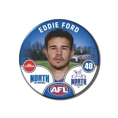 North Melbourne Kangaroos 2025 Player Pin Badge - FORD