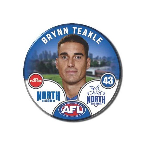 North Melbourne Kangaroos 2025 Player Pin Badge - TEAKLE