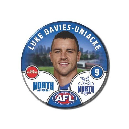 North Melbourne Kangaroos 2025 Player Pin Badge - DAVIES-UNIACKE
