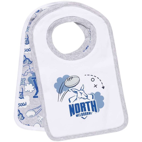 North Melbourne Kangaroos Baby Cloud 2Pk Bibs
