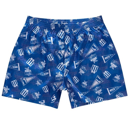 North Melbourne Kangaroos Adults Satin Boxer Shorts
