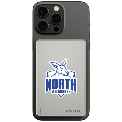 North Melbourne Kangaroos AFL Magnetic Wireless Power Bank
