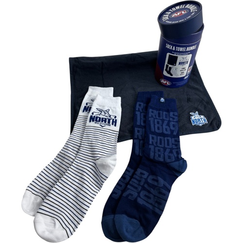 North Melbourne Kangaroos Sock & Towel Bundle