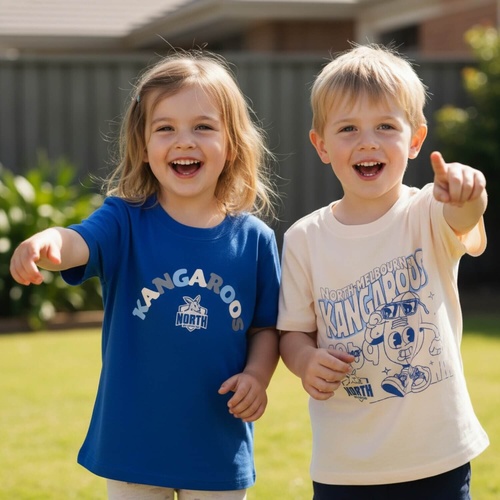 North Melbourne Kangaroos Kids Twin Pack Graphic Tees