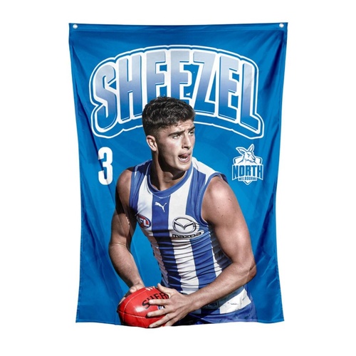 North Melbourne Kangaroos Harry Sheezel Wall Flag