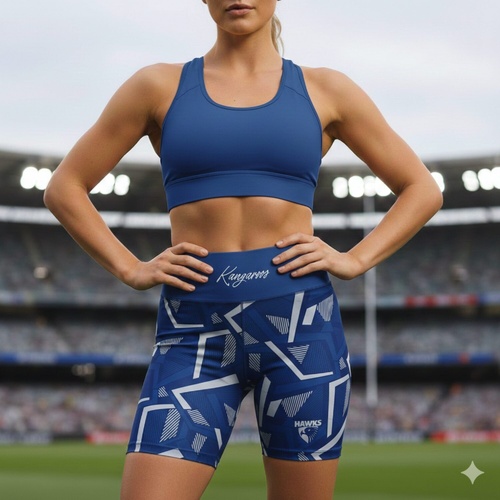 North Melbourne Kangaroos Womens Voltra Exercise Shorts
