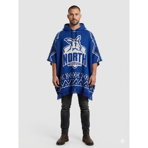 North Melbourne Kangaroos Dakota Knitted Poncho